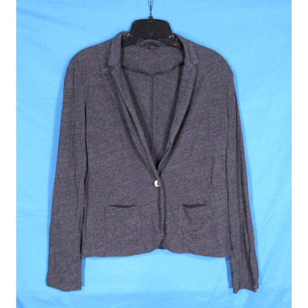 VICTORIA'S SECRET Gray SLUB KNIT Button 2-POCKETS Lightweight CARDIGAN/TOPPER S